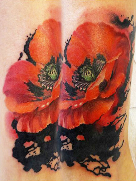 Flowers tattoo by Andrey Grimmy | Post 6060