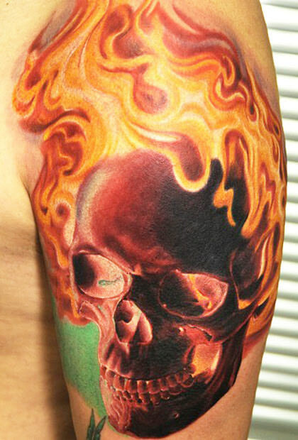 Skull tattoo by Andy | Post
