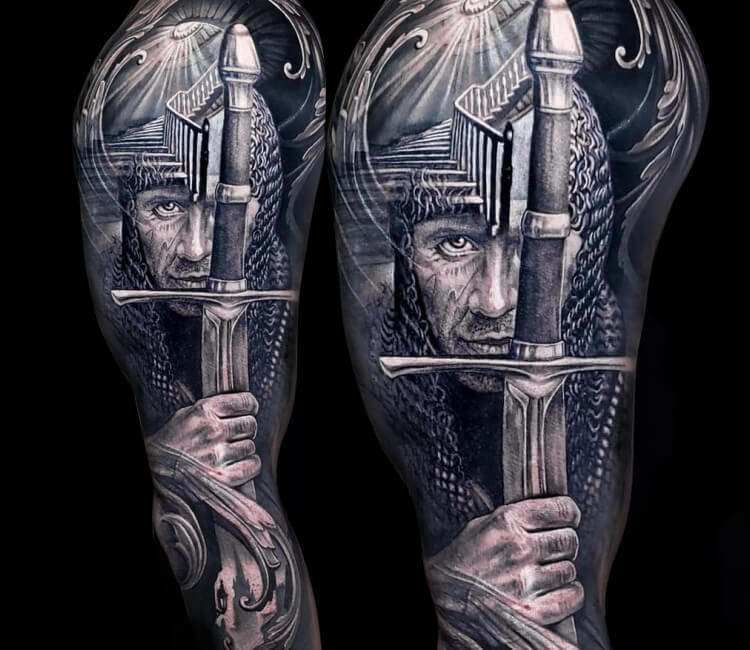 Knight tattoo by A.d. Pancho | Photo 18934