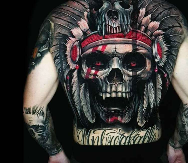 native american animal skull tattoos
