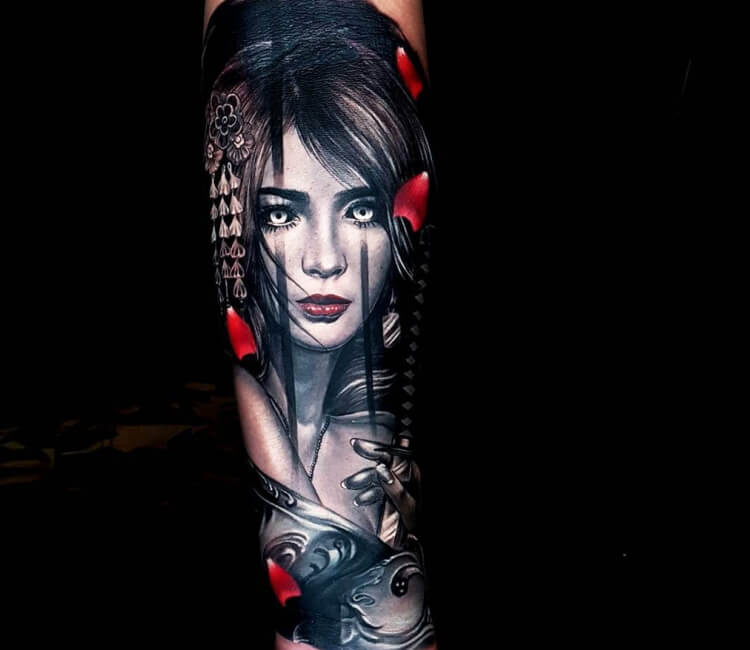 Samurai girl tattoo | Tattoos, Samurai tattoo design, Forearm sleeve tattoos