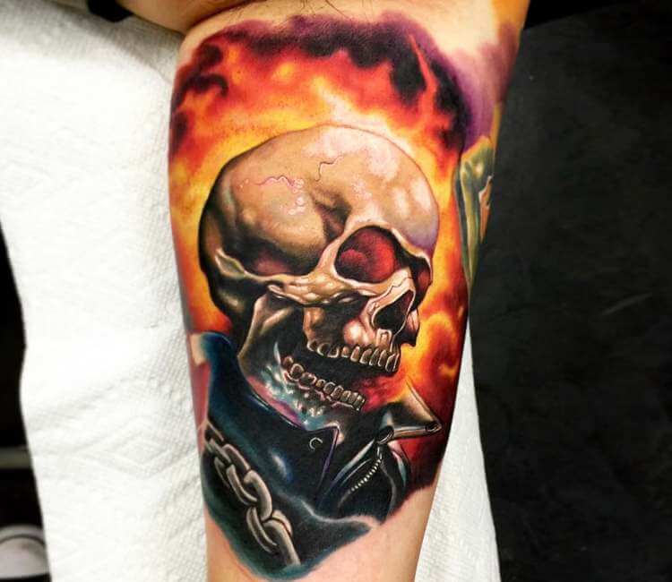 Top 10 Ghost Rider Tattoo Design Ideas - Tattoo Twist