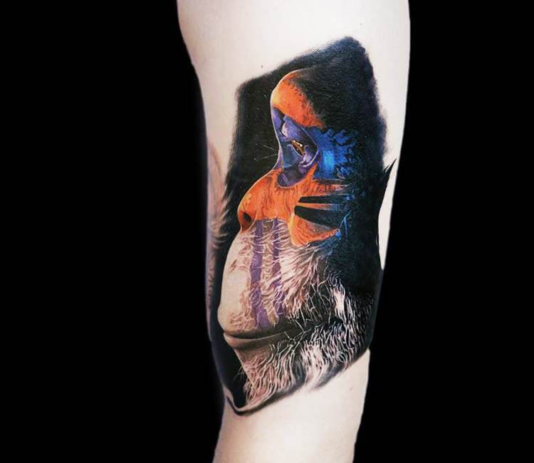 Monkey tattoo by Bacanu Bogdan | Post 21309