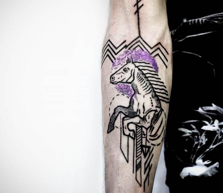 Sagittarius Zodiac Sign Tattoo Best Tattoo Artist in India Black Poison  Tattoo Studio