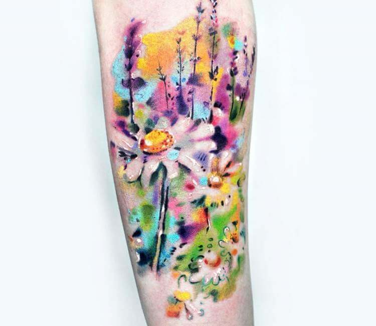 Wild Flower Bouquet Temporary Tattoo - Set of 3 – Tatteco