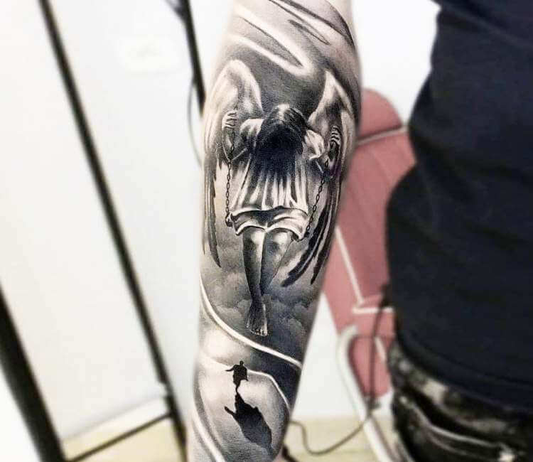 Angel on a Swing tattoo by Bejt Tattoo | Post 21710