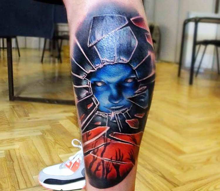 Sandy Augeix - Broken Glass Tattoo | Big Tattoo Planet