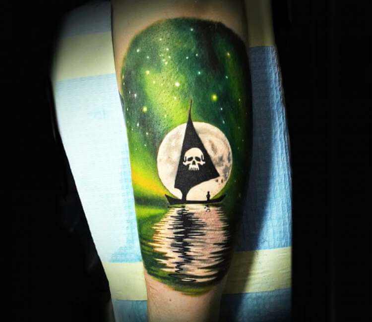 Freehand northern lights tattoo by Mentjuh on DeviantArt
