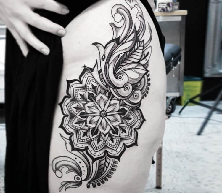 Buy Temporary Geometric Triangles Flower Tattoo for Women Men Unisex  Festival Tattoos Boho Tattoos Boho Jewelry Tattoo Sleeves Online in India -  Etsy
