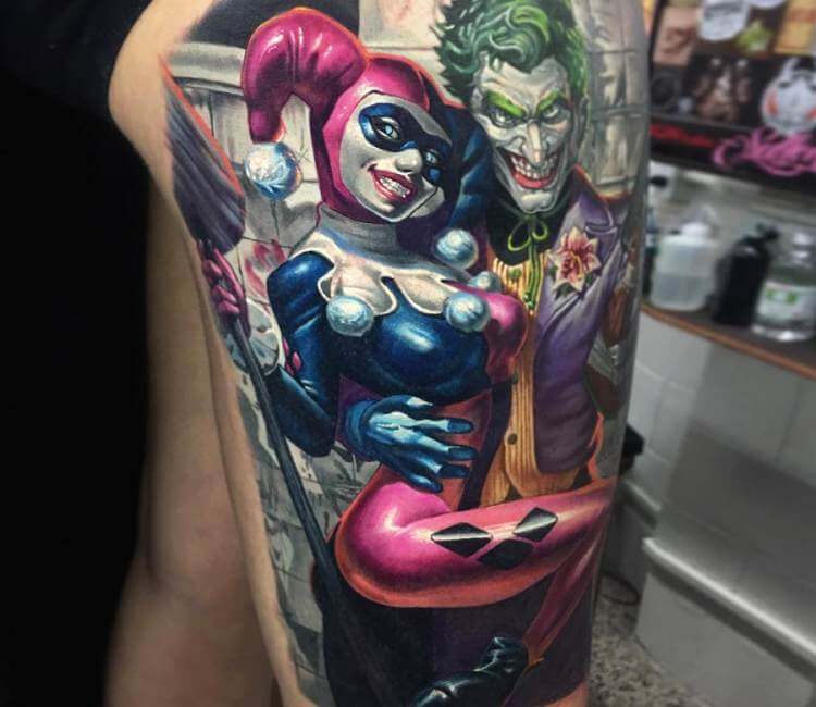 Harley Quinn and Joker tattoo by Ben Kaye Post 18723