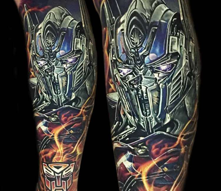 Optimus Prime tattoo by Ben Kaye