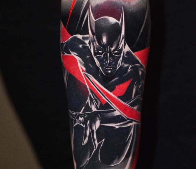 Mens Half Sleeve Batman Tattoo Design On Lower Forearm | Batman tattoo, Arm  tattoos black, Batman tattoo sleeve