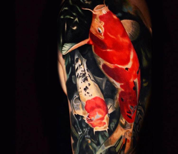 Koi fish tattoo by Roman Abrego  Post 2955