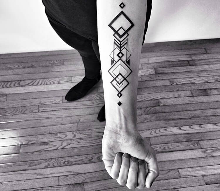 Futuristic art deco tattoo by Ben Volt  Post 22584