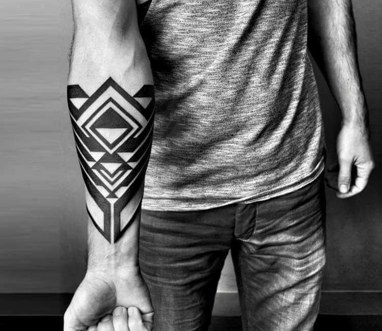 AI Art Generator Art deco filigree tattoo of don quixote stylized  minimalistic geometric thin black and white lines