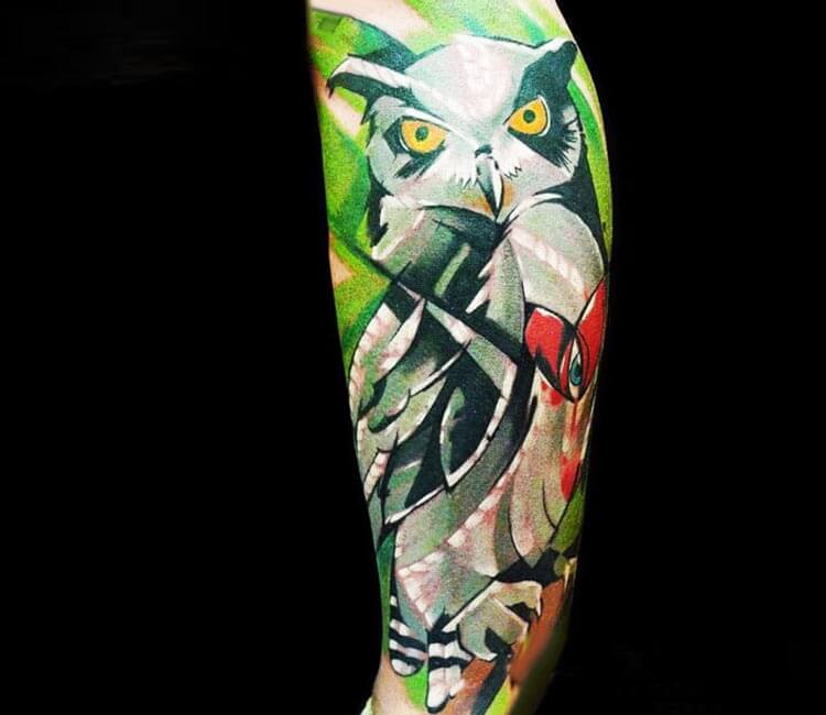 Owl tattoo by Bobek Tattoo | Post 9152
