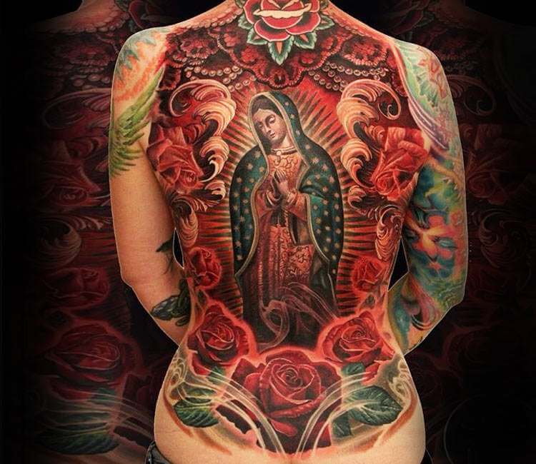 color virgin mary tattoo by Remistattoo on DeviantArt