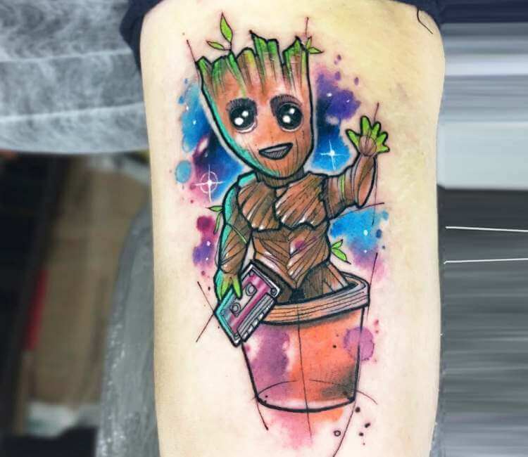 Baby Groot tattoo by Brandon Bec  Post 24236