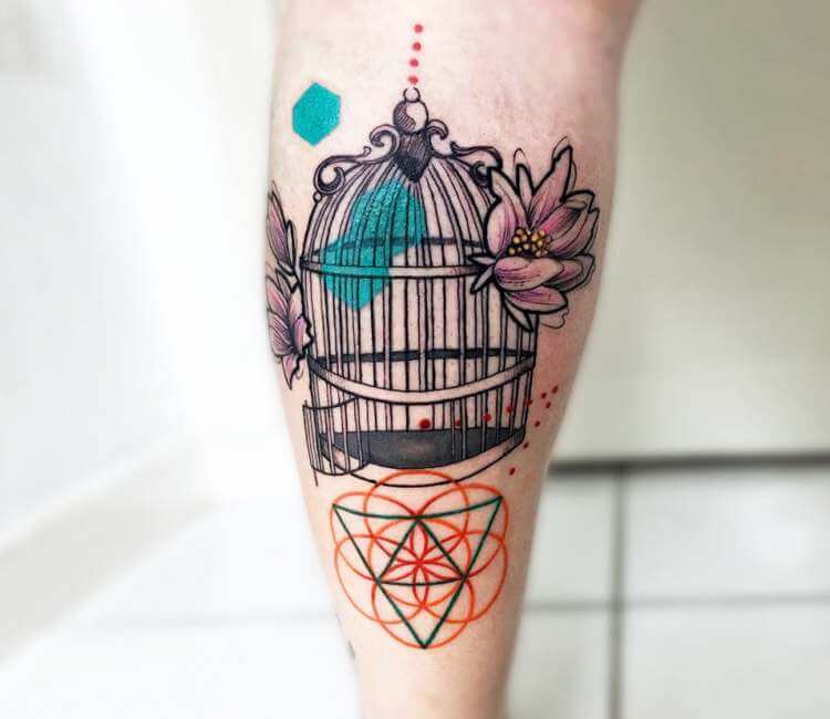 Mike DeVries  Tattoos  Illustrations  Human Heart In a Bird Cage