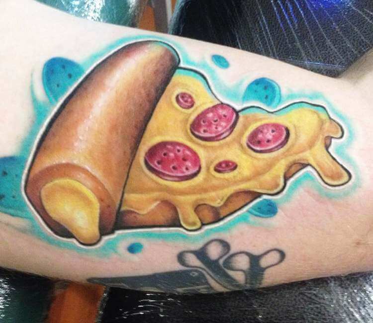 Food Tattoos — atlastattoocompany: #pizza #pizzatattoo #tattoo...