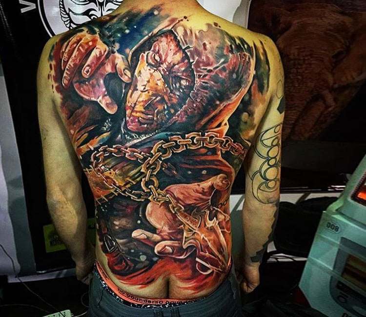 Mind Blowing Mortal Kombat Full Sleeve Tattoo pic  Global Geek News