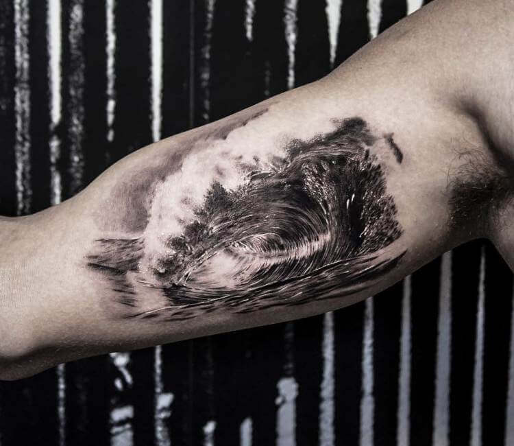 Wave Tattoo Design Isolate Vector Stock Vector  Illustration of ocean  tattoo 96448703
