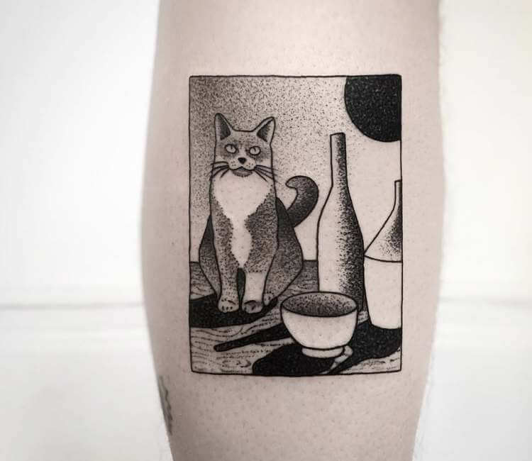 Fabulous tattoo for friends of cats with wine by Tukoi Oya  Idéias de  tatuagem femininas Tatuagem amigos Tatuagem de amizade