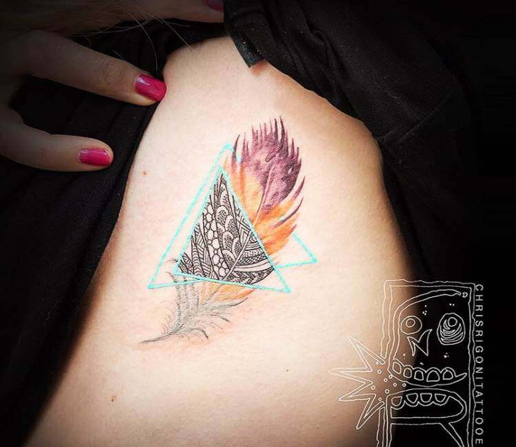 Image result for key arrow feather tattoo  Feather tattoos Shape tattoo Feather  tattoo