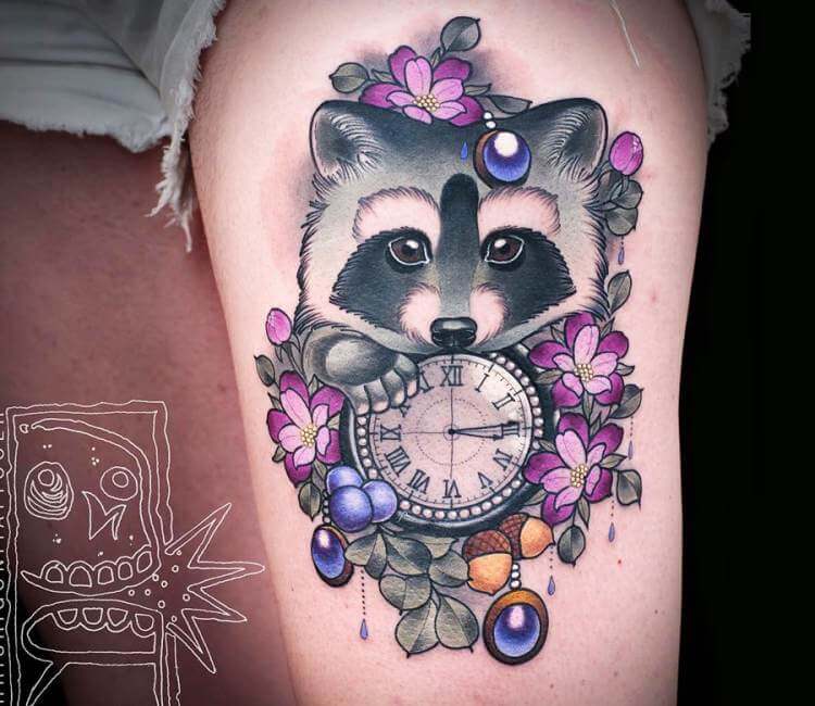 Racoon tattoo by Chris Rigoni | Post 21336