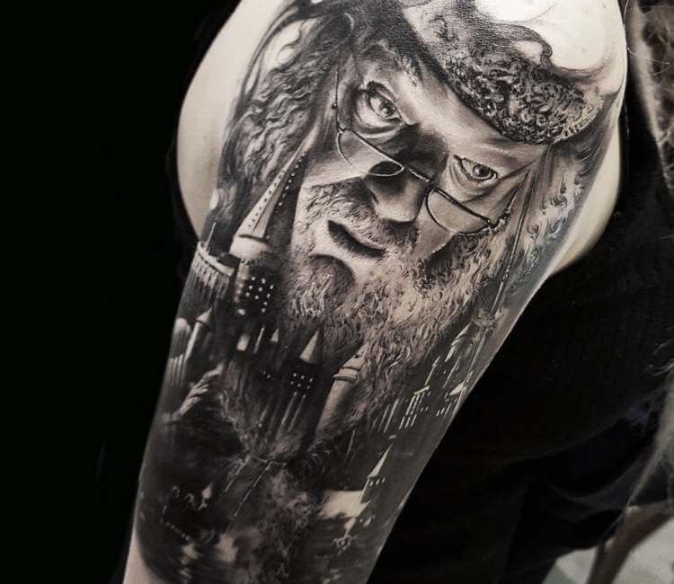 Dumbledore tattoo by Chris Showstoppr Photo 23523