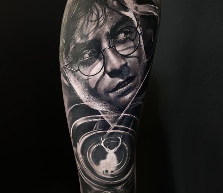 harry potter portrait tattoo