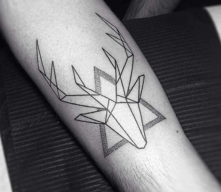 A geometric stag tattoo by Bex 🦌... - Bloom and Gloom Tattoo | Facebook