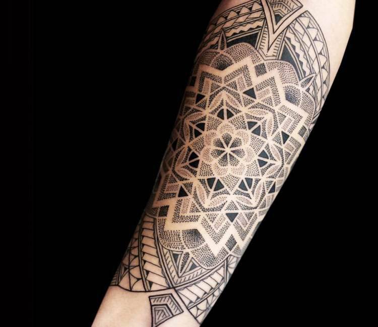 Sketch Mandala Forearm Tattoo