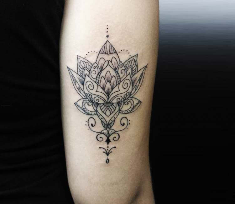 Ornamental inner arm sleeve tattoo by Laura Jade: TattooNOW