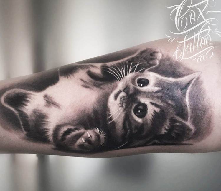 Small Cat tattoo by Cox Tattoo | Post 20320