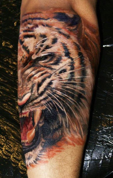 Tiger tattoo by Csaba Kolozsvari | Post 6786