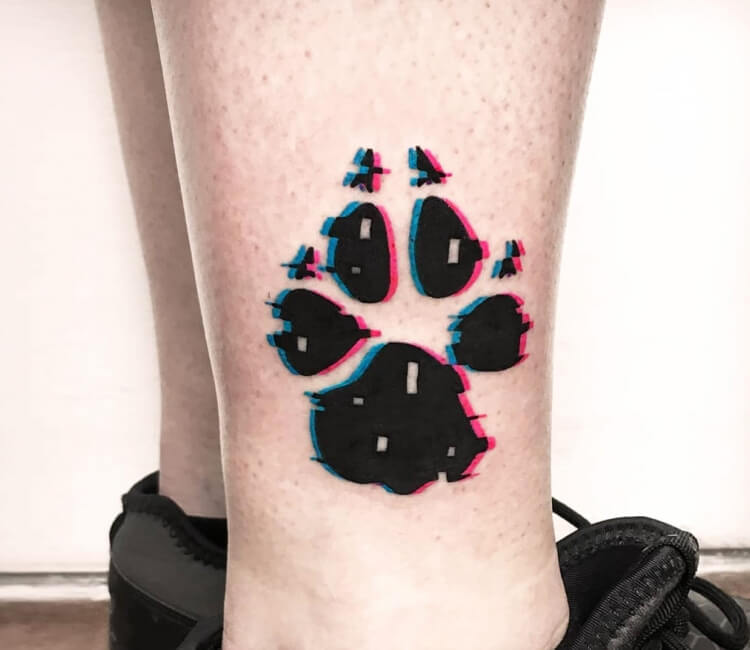 Paw Print Heart Temporary Tattoo / Dog Tattoo / Animals Tattoo - Etsy