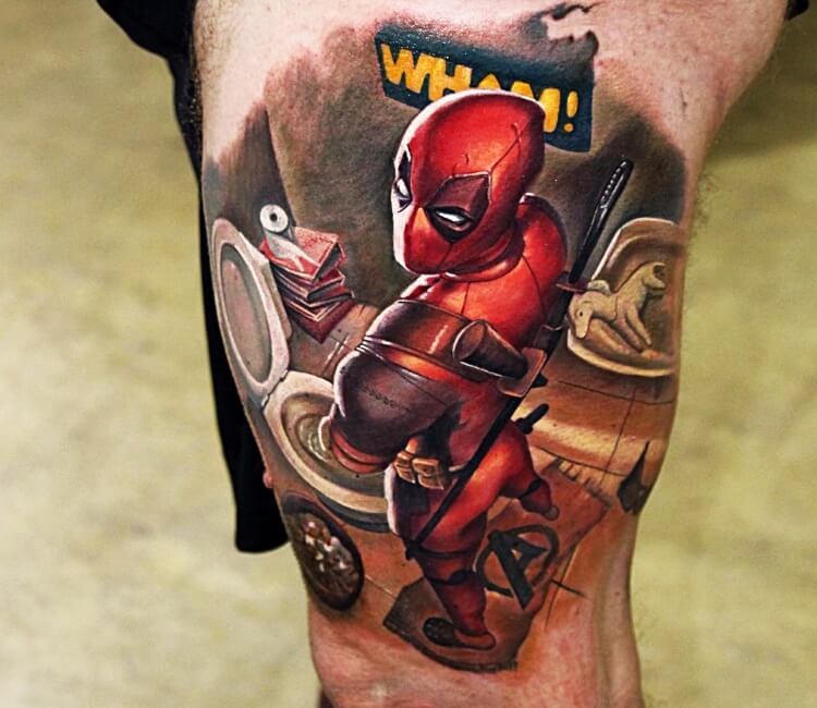 Obsession Tattoo Studio - Dotwork Deadpool by Sonia, please contact us if  you'd like something similar. | Facebook