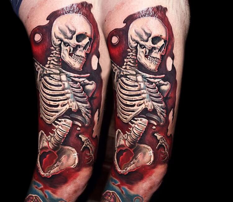 Samurai Skull Tattoo by Mike DeVries  Tattoos