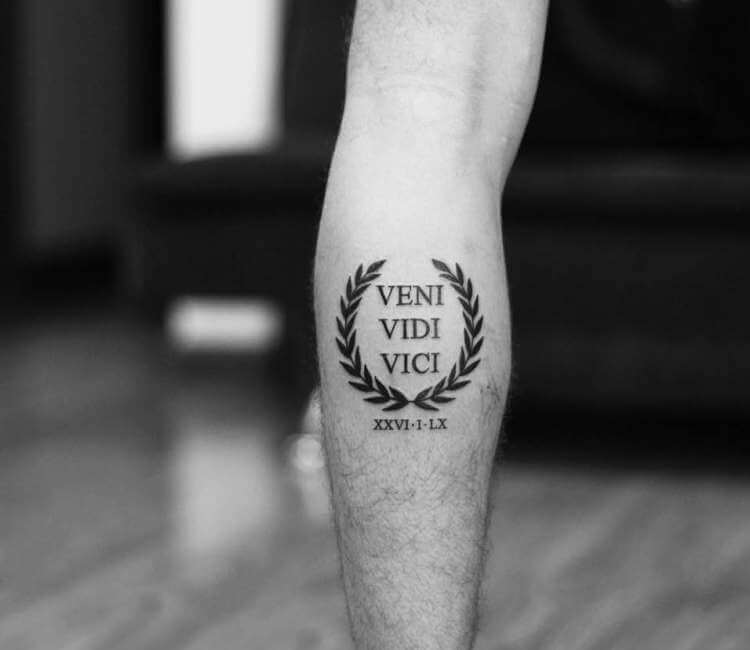 hand tattoos  VENI  VIDI  VICI