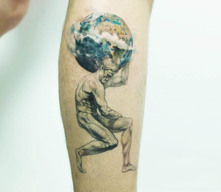 Atlas tattoo by Daniel Berdiel