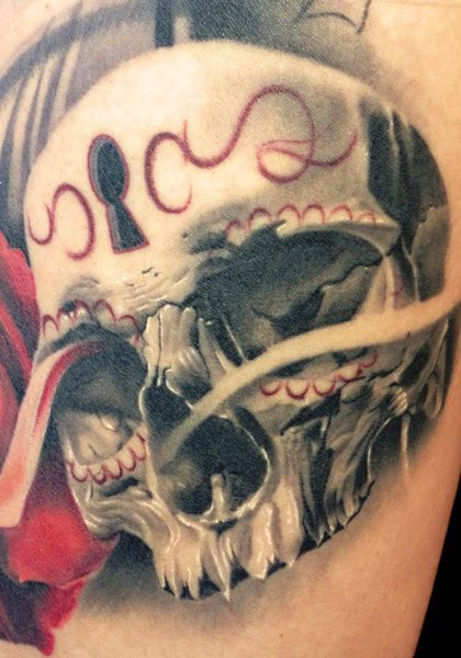 Skull tattoo by Daniel Rocha | Post 6551