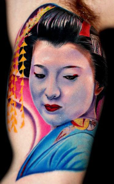 modern geisha tattoo