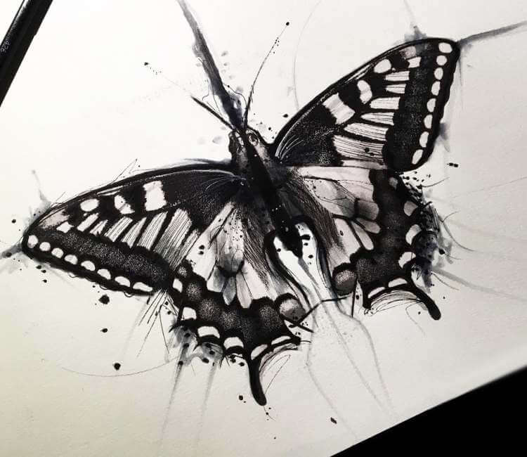 Learn 105+ about tattoo butterfly drawing latest .vn