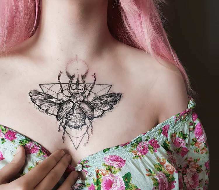Hercules Beetle done by Daria luminusink Asgard Southampton UK   Insect tattoo Beetle tattoo Bug tattoo