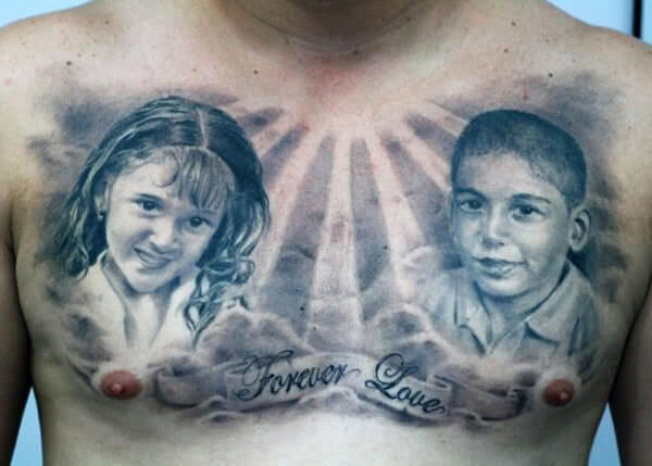 Top 81 about chest portrait tattoo latest  indaotaonec