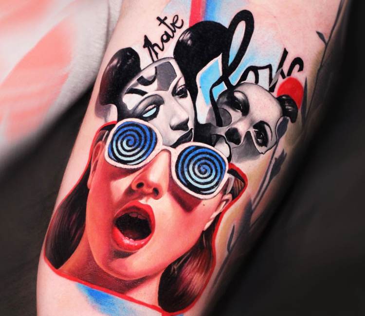 Hate And Love Tattoo By Dave Paulo Post