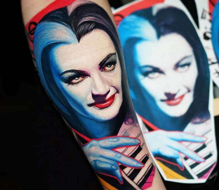 Lily Munster tattoo by Dave Paulo  Post 23196