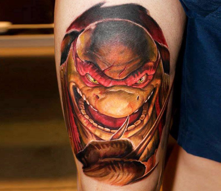 Golden Dragon Tattoo Studio  Go ninja Go ninja GO Raphael the best TMNT   Done yesterday by Rob   Facebook