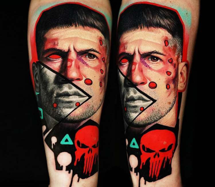 Louis Bennett - Punisher tattoo design.